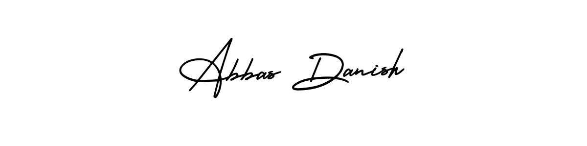 This is the best signature style for the Abbas Danish name. Also you like these signature font (AmerikaSignatureDemo-Regular). Mix name signature. Abbas Danish signature style 3 images and pictures png