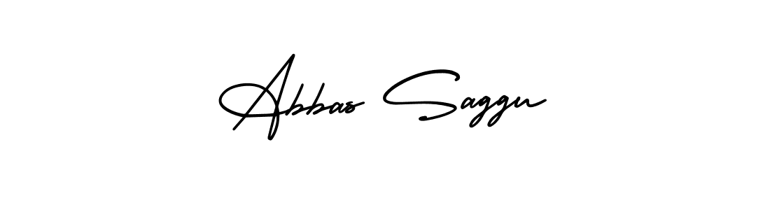 Also You can easily find your signature by using the search form. We will create Abbas Saggu name handwritten signature images for you free of cost using AmerikaSignatureDemo-Regular sign style. Abbas Saggu signature style 3 images and pictures png
