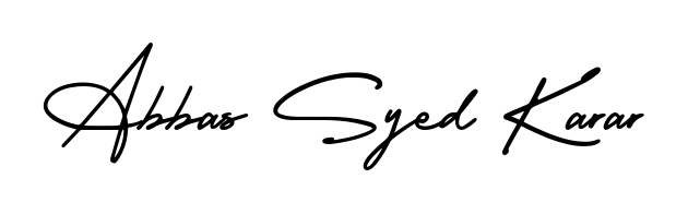 How to make Abbas Syed Karar signature? AmerikaSignatureDemo-Regular is a professional autograph style. Create handwritten signature for Abbas Syed Karar name. Abbas Syed Karar signature style 3 images and pictures png