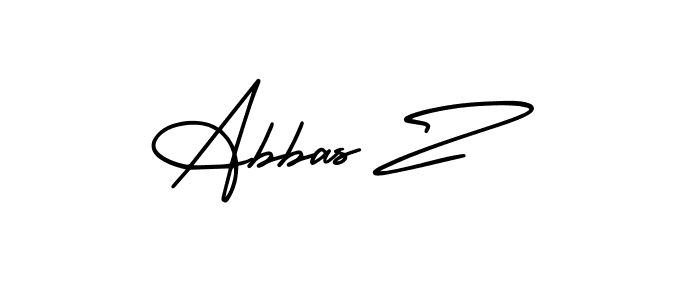 The best way (AmerikaSignatureDemo-Regular) to make a short signature is to pick only two or three words in your name. The name Abbas Z include a total of six letters. For converting this name. Abbas Z signature style 3 images and pictures png