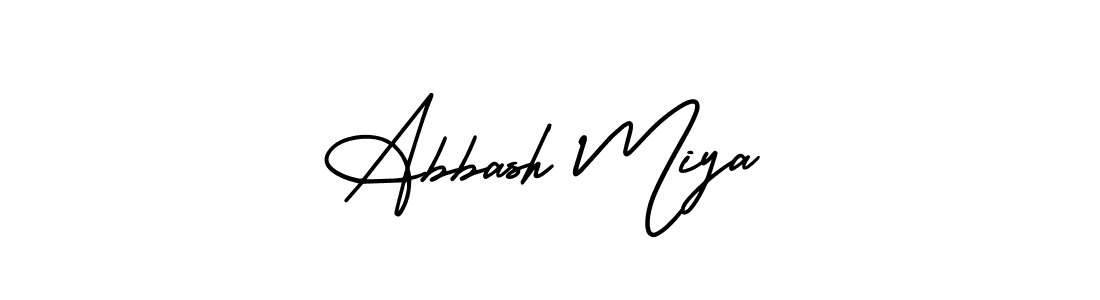 Make a beautiful signature design for name Abbash Miya. With this signature (AmerikaSignatureDemo-Regular) style, you can create a handwritten signature for free. Abbash Miya signature style 3 images and pictures png