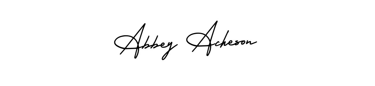 It looks lik you need a new signature style for name Abbey Acheson. Design unique handwritten (AmerikaSignatureDemo-Regular) signature with our free signature maker in just a few clicks. Abbey Acheson signature style 3 images and pictures png