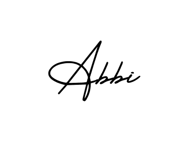 Create a beautiful signature design for name Abbi. With this signature (AmerikaSignatureDemo-Regular) fonts, you can make a handwritten signature for free. Abbi signature style 3 images and pictures png