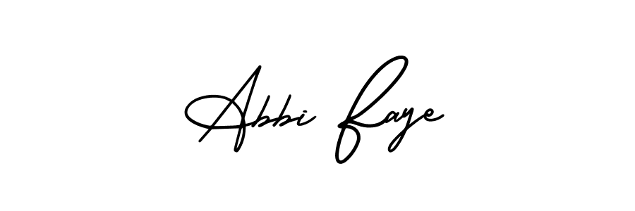 Make a beautiful signature design for name Abbi Faye. With this signature (AmerikaSignatureDemo-Regular) style, you can create a handwritten signature for free. Abbi Faye signature style 3 images and pictures png