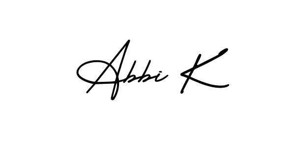 You can use this online signature creator to create a handwritten signature for the name Abbi K. This is the best online autograph maker. Abbi K signature style 3 images and pictures png