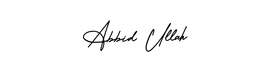 Make a beautiful signature design for name Abbid Ullah. With this signature (AmerikaSignatureDemo-Regular) style, you can create a handwritten signature for free. Abbid Ullah signature style 3 images and pictures png