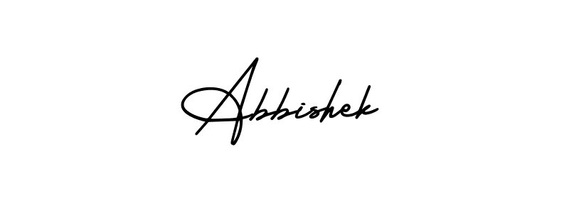 Use a signature maker to create a handwritten signature online. With this signature software, you can design (AmerikaSignatureDemo-Regular) your own signature for name Abbishek. Abbishek signature style 3 images and pictures png