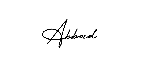 You should practise on your own different ways (AmerikaSignatureDemo-Regular) to write your name (Abboid) in signature. don't let someone else do it for you. Abboid signature style 3 images and pictures png