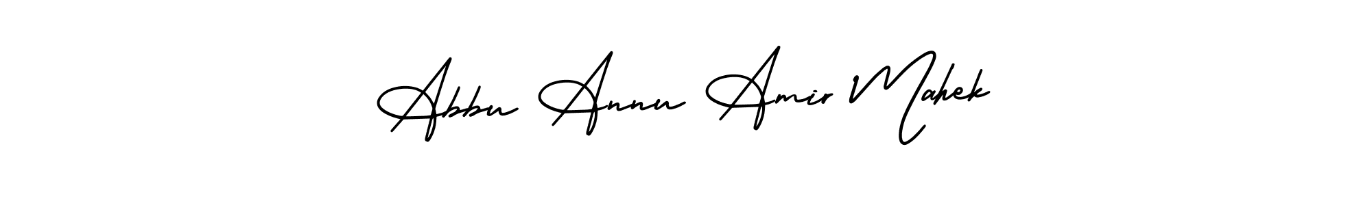 Use a signature maker to create a handwritten signature online. With this signature software, you can design (AmerikaSignatureDemo-Regular) your own signature for name Abbu Annu Amir Mahek. Abbu Annu Amir Mahek signature style 3 images and pictures png