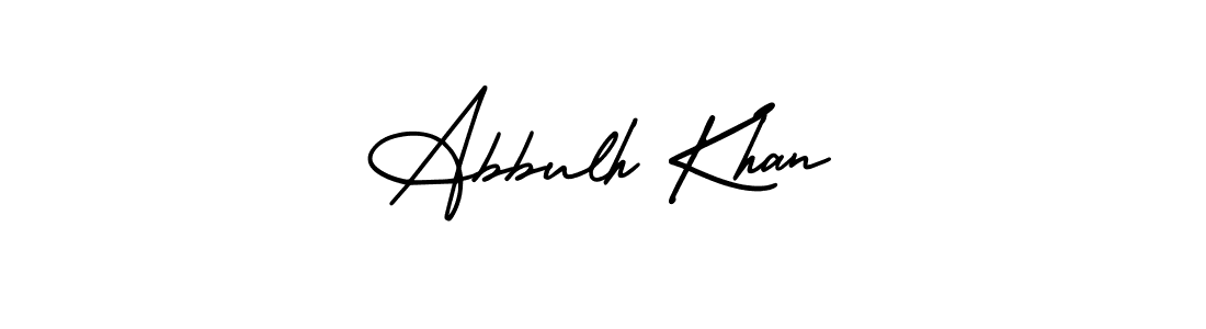 Create a beautiful signature design for name Abbulh Khan. With this signature (AmerikaSignatureDemo-Regular) fonts, you can make a handwritten signature for free. Abbulh Khan signature style 3 images and pictures png