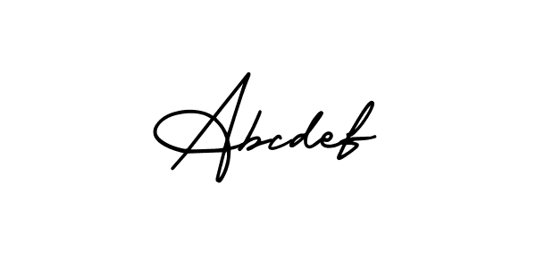 How to make Abcdef name signature. Use AmerikaSignatureDemo-Regular style for creating short signs online. This is the latest handwritten sign. Abcdef signature style 3 images and pictures png