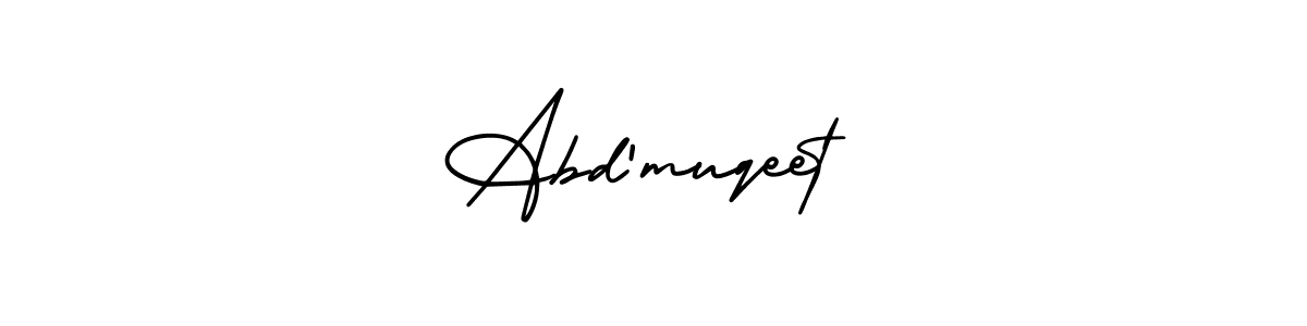 if you are searching for the best signature style for your name Abd’muqeet. so please give up your signature search. here we have designed multiple signature styles  using AmerikaSignatureDemo-Regular. Abd’muqeet signature style 3 images and pictures png