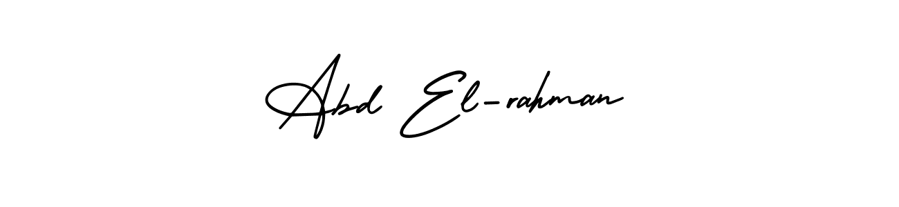 Make a beautiful signature design for name Abd El-rahman. With this signature (AmerikaSignatureDemo-Regular) style, you can create a handwritten signature for free. Abd El-rahman signature style 3 images and pictures png