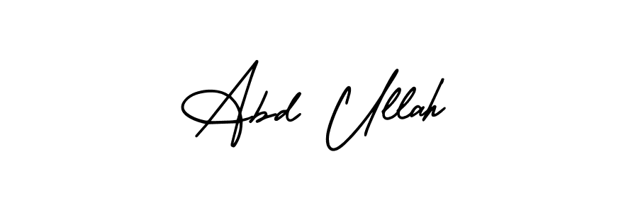 Make a beautiful signature design for name Abd Ullah. With this signature (AmerikaSignatureDemo-Regular) style, you can create a handwritten signature for free. Abd Ullah signature style 3 images and pictures png