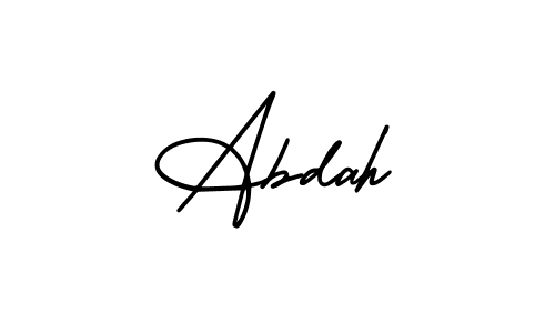 Make a beautiful signature design for name Abdah. Use this online signature maker to create a handwritten signature for free. Abdah signature style 3 images and pictures png