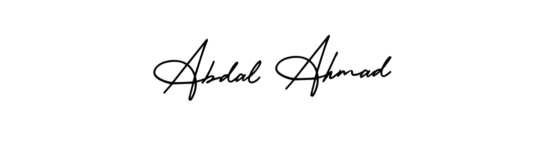 This is the best signature style for the Abdal Ahmad name. Also you like these signature font (AmerikaSignatureDemo-Regular). Mix name signature. Abdal Ahmad signature style 3 images and pictures png