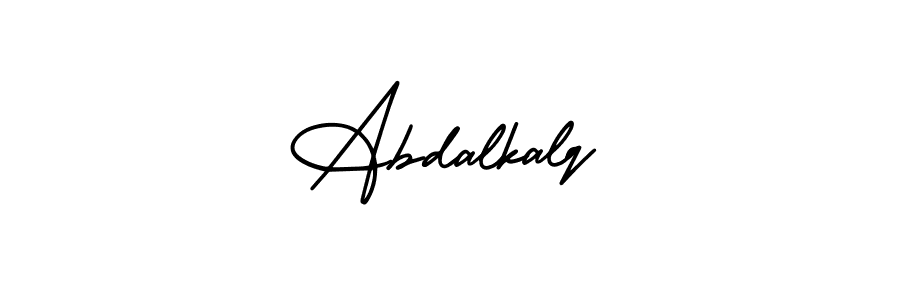 You should practise on your own different ways (AmerikaSignatureDemo-Regular) to write your name (Abdalkalq) in signature. don't let someone else do it for you. Abdalkalq signature style 3 images and pictures png