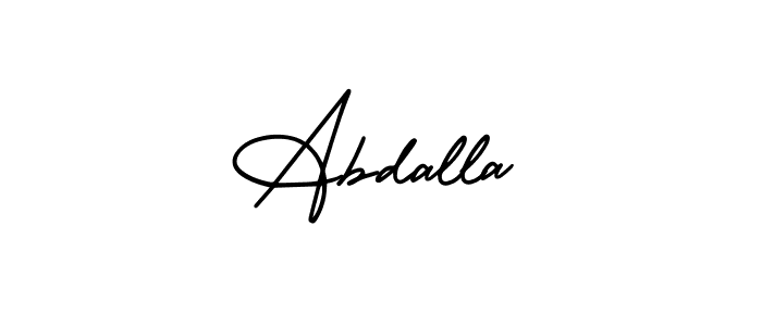 Abdalla stylish signature style. Best Handwritten Sign (AmerikaSignatureDemo-Regular) for my name. Handwritten Signature Collection Ideas for my name Abdalla. Abdalla signature style 3 images and pictures png