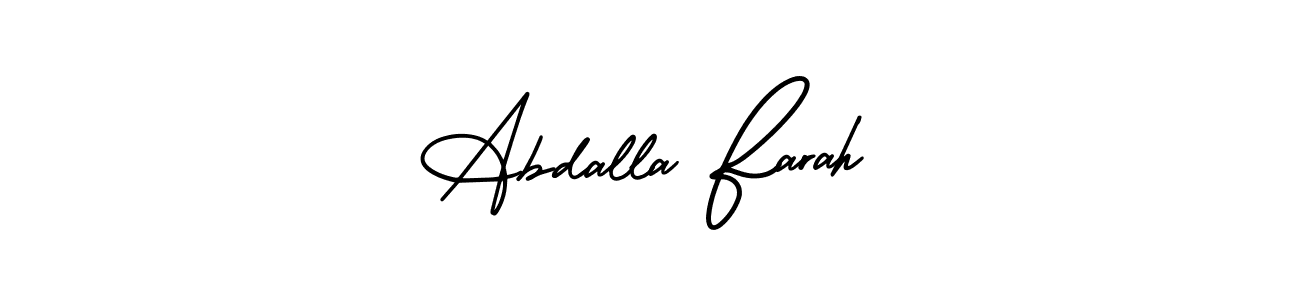 See photos of Abdalla Farah official signature by Spectra . Check more albums & portfolios. Read reviews & check more about AmerikaSignatureDemo-Regular font. Abdalla Farah signature style 3 images and pictures png