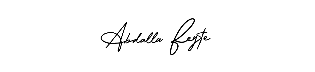 Check out images of Autograph of Abdalla Feyte name. Actor Abdalla Feyte Signature Style. AmerikaSignatureDemo-Regular is a professional sign style online. Abdalla Feyte signature style 3 images and pictures png