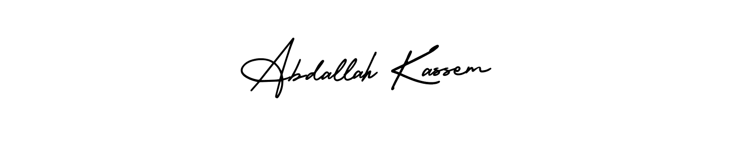 Abdallah Kassem stylish signature style. Best Handwritten Sign (AmerikaSignatureDemo-Regular) for my name. Handwritten Signature Collection Ideas for my name Abdallah Kassem. Abdallah Kassem signature style 3 images and pictures png