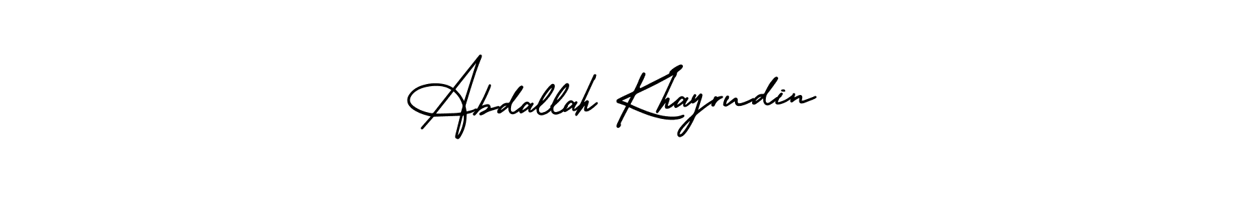 Abdallah Khayrudin stylish signature style. Best Handwritten Sign (AmerikaSignatureDemo-Regular) for my name. Handwritten Signature Collection Ideas for my name Abdallah Khayrudin. Abdallah Khayrudin signature style 3 images and pictures png