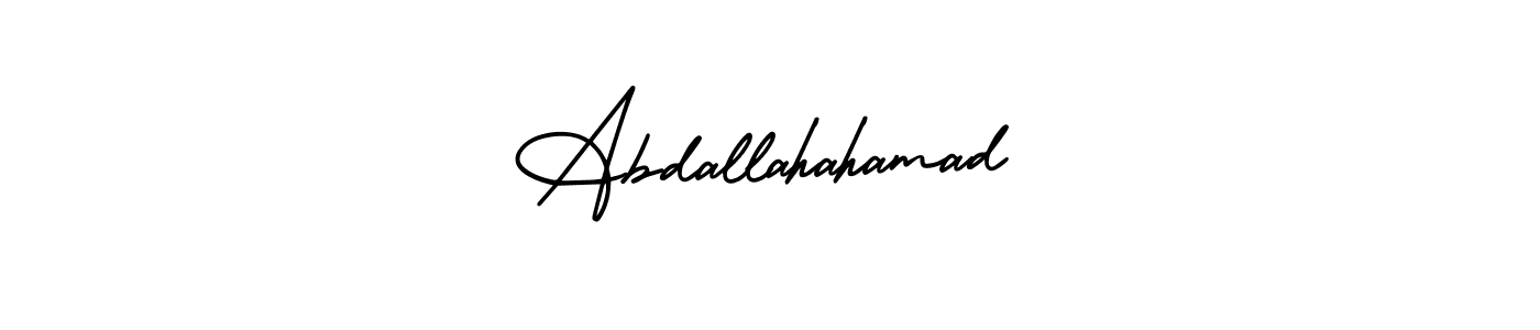 How to make Abdallahahamad name signature. Use AmerikaSignatureDemo-Regular style for creating short signs online. This is the latest handwritten sign. Abdallahahamad signature style 3 images and pictures png