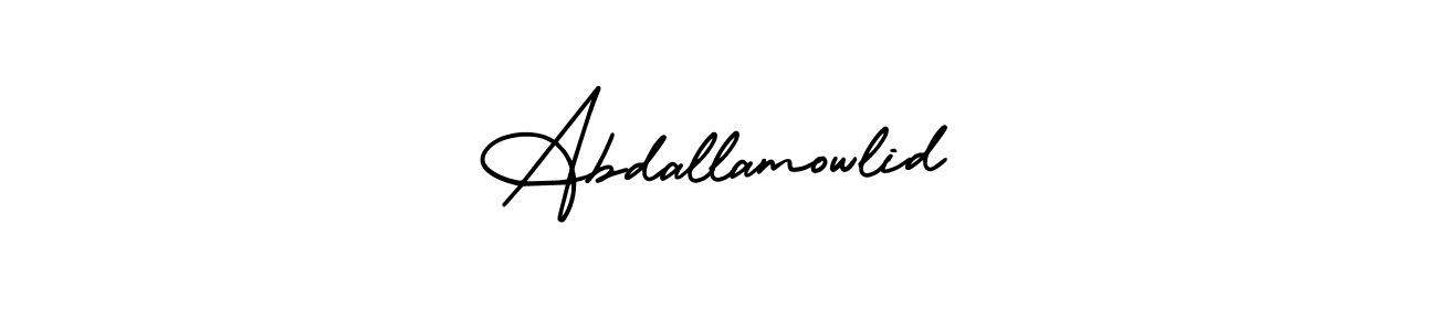 Check out images of Autograph of Abdallamowlid name. Actor Abdallamowlid Signature Style. AmerikaSignatureDemo-Regular is a professional sign style online. Abdallamowlid signature style 3 images and pictures png