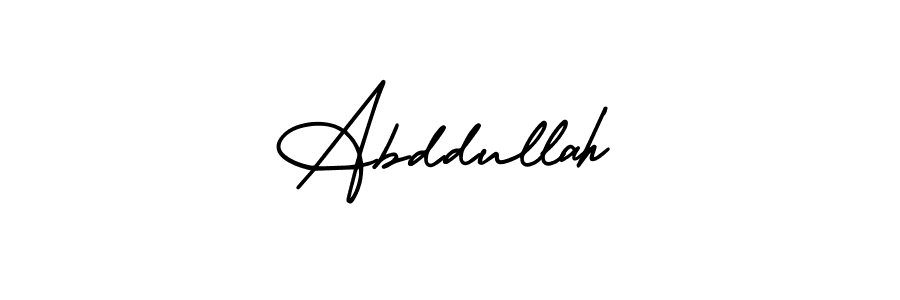 How to make Abddullah name signature. Use AmerikaSignatureDemo-Regular style for creating short signs online. This is the latest handwritten sign. Abddullah signature style 3 images and pictures png