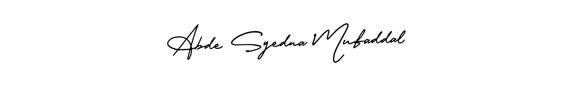 Create a beautiful signature design for name Abde Syedna Mufaddal. With this signature (AmerikaSignatureDemo-Regular) fonts, you can make a handwritten signature for free. Abde Syedna Mufaddal signature style 3 images and pictures png
