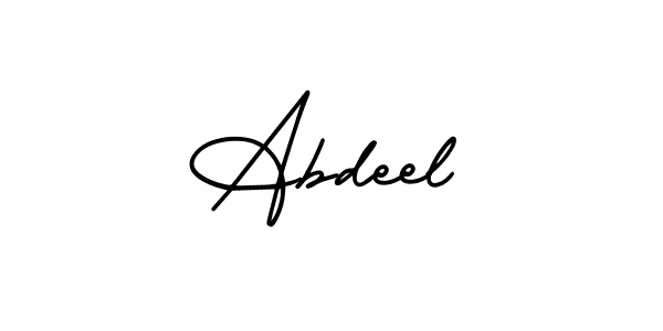 This is the best signature style for the Abdeel name. Also you like these signature font (AmerikaSignatureDemo-Regular). Mix name signature. Abdeel signature style 3 images and pictures png