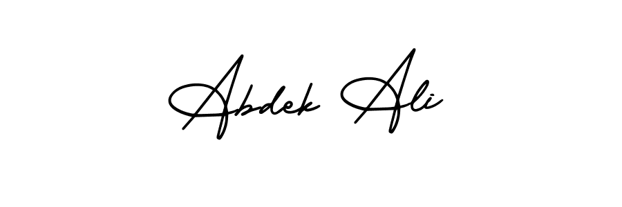 How to make Abdek Ali signature? AmerikaSignatureDemo-Regular is a professional autograph style. Create handwritten signature for Abdek Ali name. Abdek Ali signature style 3 images and pictures png