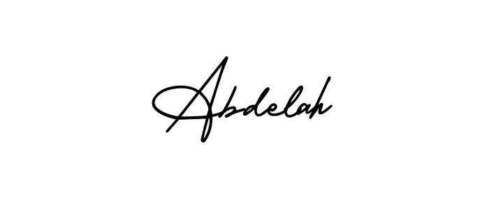 Make a beautiful signature design for name Abdelah. With this signature (AmerikaSignatureDemo-Regular) style, you can create a handwritten signature for free. Abdelah signature style 3 images and pictures png