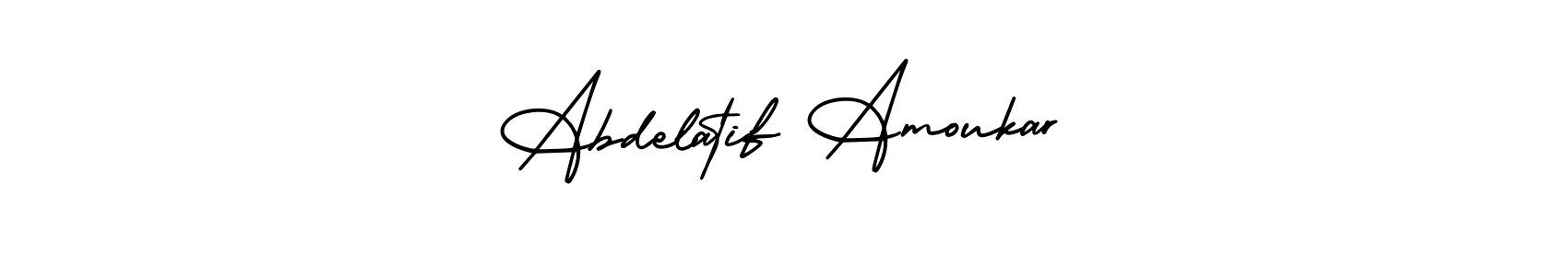 Make a short Abdelatif Amoukar signature style. Manage your documents anywhere anytime using AmerikaSignatureDemo-Regular. Create and add eSignatures, submit forms, share and send files easily. Abdelatif Amoukar signature style 3 images and pictures png