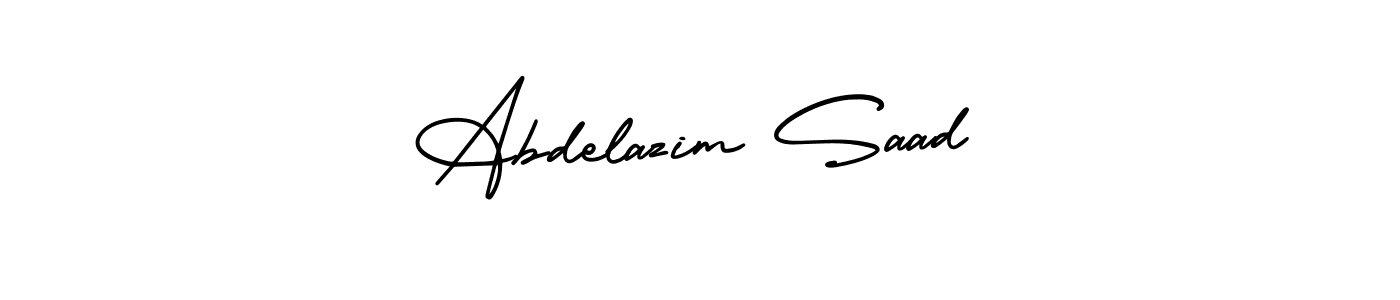 Abdelazim Saad stylish signature style. Best Handwritten Sign (AmerikaSignatureDemo-Regular) for my name. Handwritten Signature Collection Ideas for my name Abdelazim Saad. Abdelazim Saad signature style 3 images and pictures png