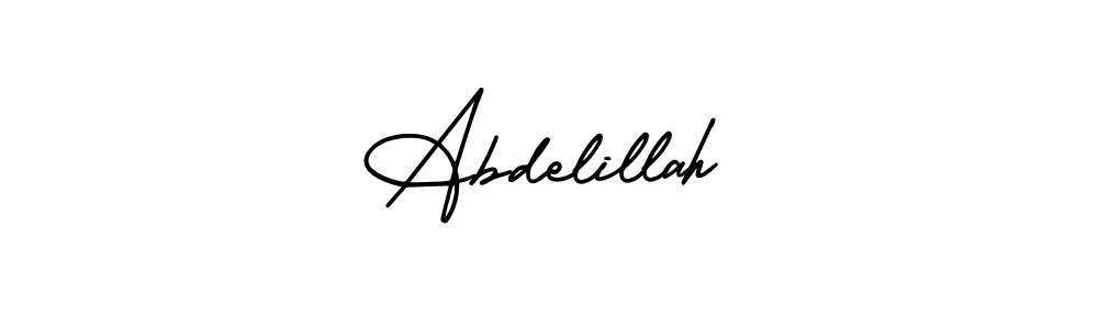Design your own signature with our free online signature maker. With this signature software, you can create a handwritten (AmerikaSignatureDemo-Regular) signature for name Abdelillah. Abdelillah signature style 3 images and pictures png