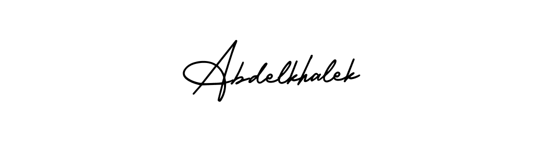 Use a signature maker to create a handwritten signature online. With this signature software, you can design (AmerikaSignatureDemo-Regular) your own signature for name Abdelkhalek. Abdelkhalek signature style 3 images and pictures png