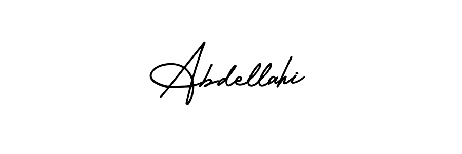 Use a signature maker to create a handwritten signature online. With this signature software, you can design (AmerikaSignatureDemo-Regular) your own signature for name Abdellahi. Abdellahi signature style 3 images and pictures png