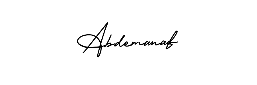 How to make Abdemanaf signature? AmerikaSignatureDemo-Regular is a professional autograph style. Create handwritten signature for Abdemanaf name. Abdemanaf signature style 3 images and pictures png