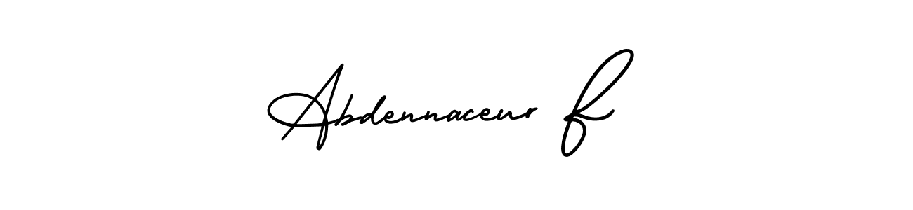 Also we have Abdennaceur F name is the best signature style. Create professional handwritten signature collection using AmerikaSignatureDemo-Regular autograph style. Abdennaceur F signature style 3 images and pictures png