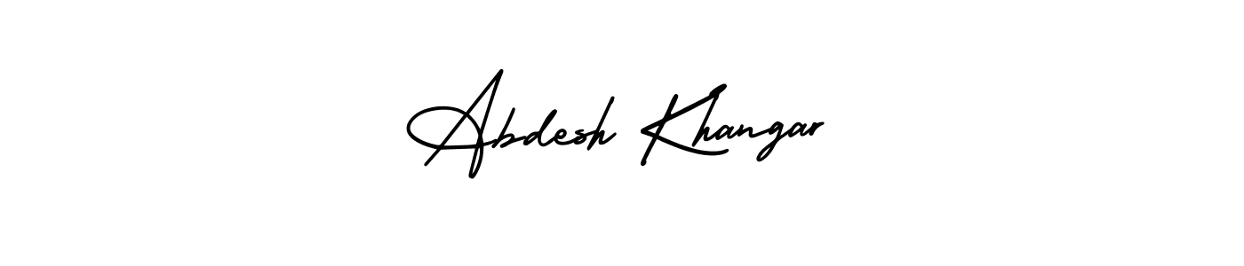 Make a beautiful signature design for name Abdesh Khangar. With this signature (AmerikaSignatureDemo-Regular) style, you can create a handwritten signature for free. Abdesh Khangar signature style 3 images and pictures png