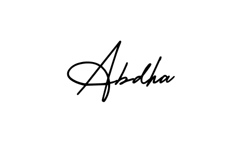 Also You can easily find your signature by using the search form. We will create Abdha name handwritten signature images for you free of cost using AmerikaSignatureDemo-Regular sign style. Abdha signature style 3 images and pictures png