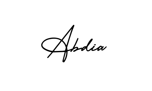 Make a beautiful signature design for name Abdia. With this signature (AmerikaSignatureDemo-Regular) style, you can create a handwritten signature for free. Abdia signature style 3 images and pictures png