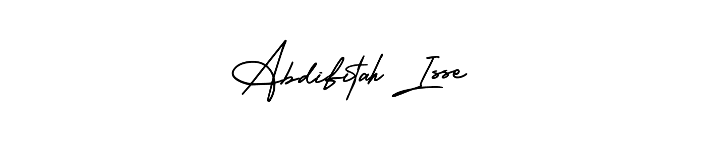 Abdifitah Isse stylish signature style. Best Handwritten Sign (AmerikaSignatureDemo-Regular) for my name. Handwritten Signature Collection Ideas for my name Abdifitah Isse. Abdifitah Isse signature style 3 images and pictures png