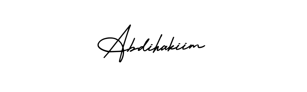 Create a beautiful signature design for name Abdihakiim. With this signature (AmerikaSignatureDemo-Regular) fonts, you can make a handwritten signature for free. Abdihakiim signature style 3 images and pictures png