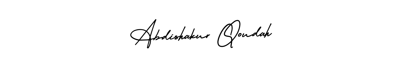 How to make Abdishakur Qoudah signature? AmerikaSignatureDemo-Regular is a professional autograph style. Create handwritten signature for Abdishakur Qoudah name. Abdishakur Qoudah signature style 3 images and pictures png