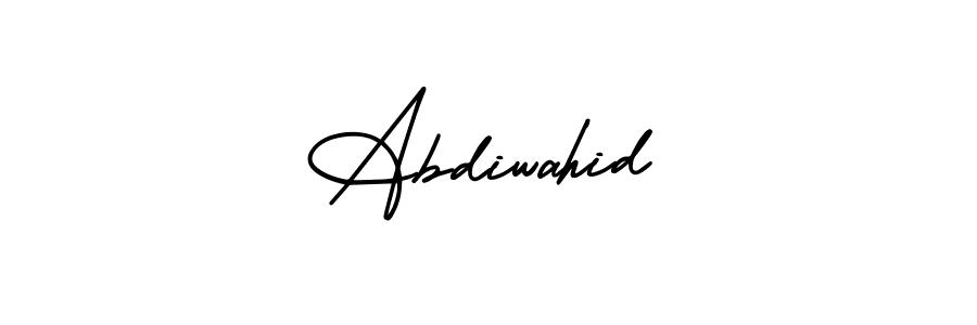 Make a beautiful signature design for name Abdiwahid. Use this online signature maker to create a handwritten signature for free. Abdiwahid signature style 3 images and pictures png