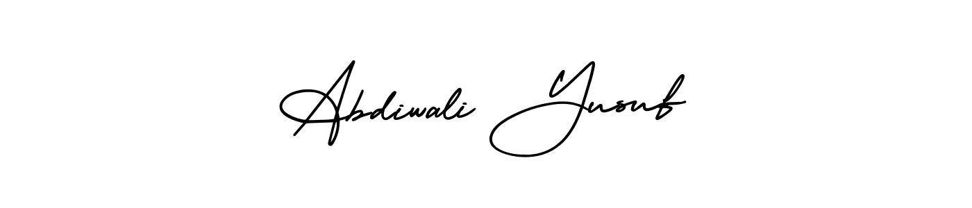 Similarly AmerikaSignatureDemo-Regular is the best handwritten signature design. Signature creator online .You can use it as an online autograph creator for name Abdiwali Yusuf. Abdiwali Yusuf signature style 3 images and pictures png