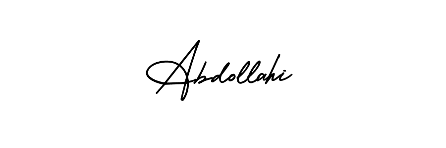 Make a beautiful signature design for name Abdollahi. With this signature (AmerikaSignatureDemo-Regular) style, you can create a handwritten signature for free. Abdollahi signature style 3 images and pictures png