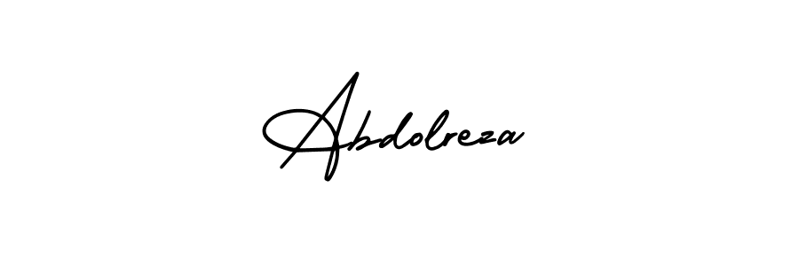 How to make Abdolreza name signature. Use AmerikaSignatureDemo-Regular style for creating short signs online. This is the latest handwritten sign. Abdolreza signature style 3 images and pictures png